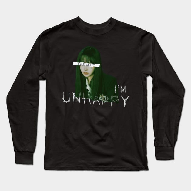 aespa Giselle I'm Unhappy Long Sleeve T-Shirt by wennstore